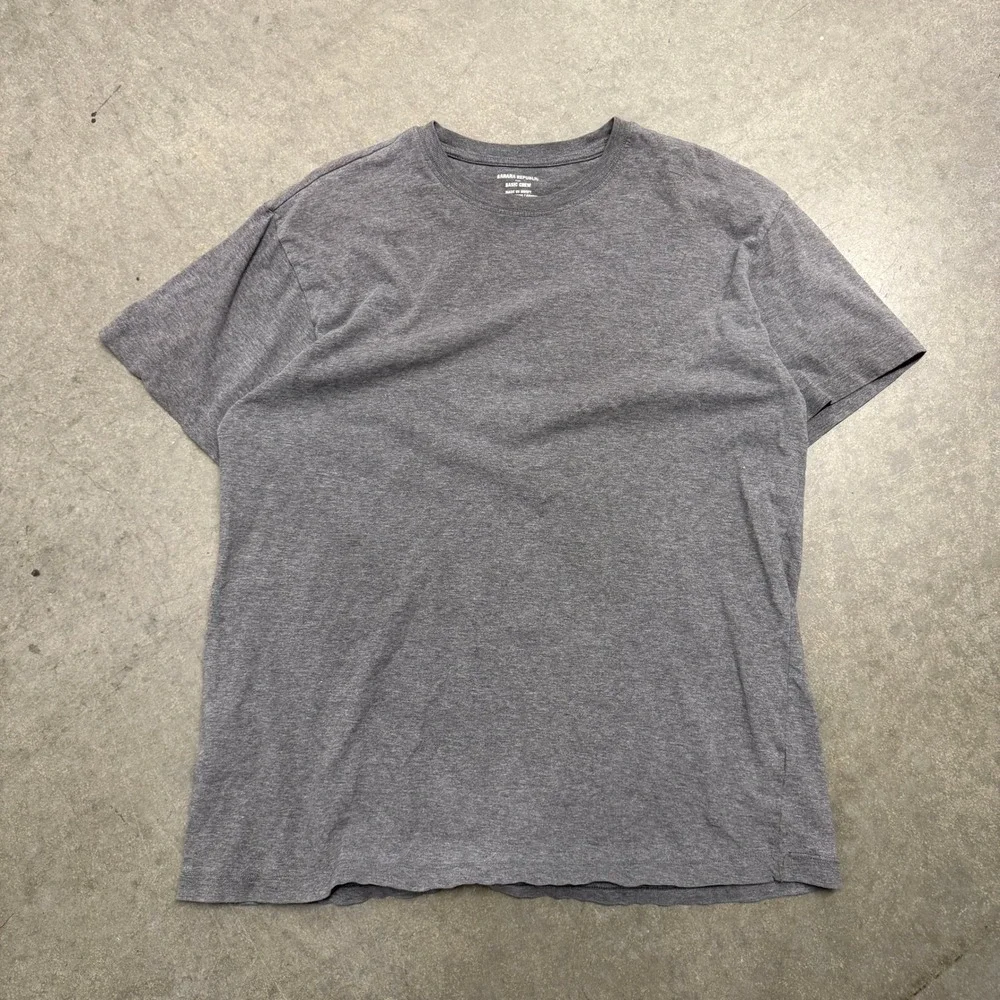 Banana Republic Basic Crew T-Shirt Mens XL Gray Cotton Short Sleeve RN54023